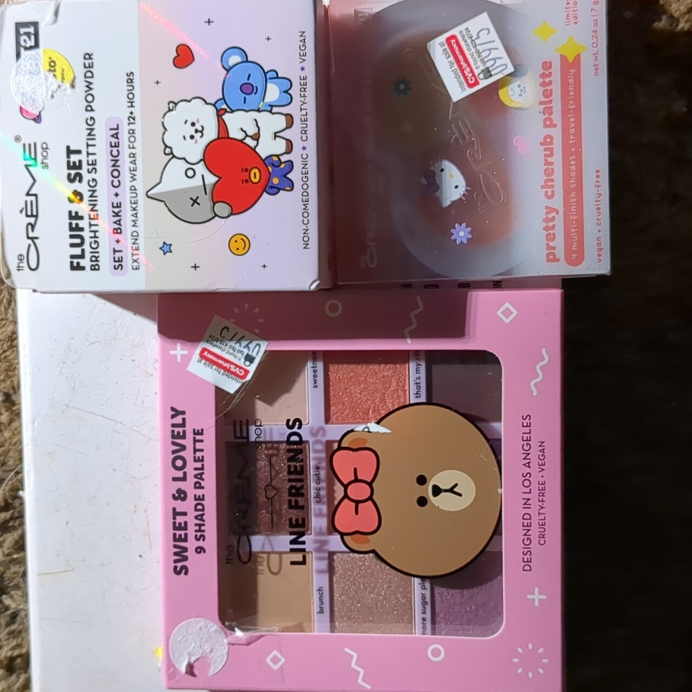 THE CREME SHOP (3) EYESHADOW, BRIGHTENING SETTING POWDER & BLUSH QUAD